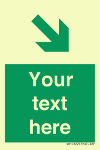 Custom Safe condition: Green Down right arrow